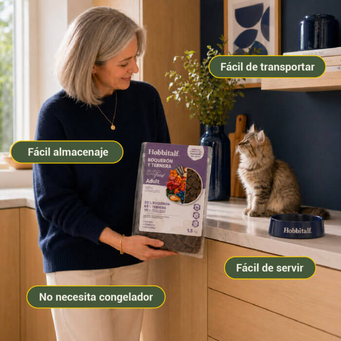 Hobbitalf Air-dried Superfood Adulto Boquerón y Ternera para Gatos - Imagen 6
