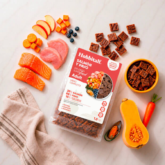 Hobbitalf Air-dried Superfood Adulto Salmón y Pavo para Gatos - Imagen 3