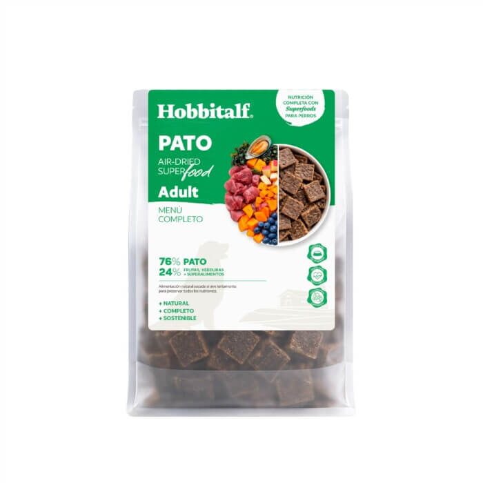 alimentacion-airdried-perro-pato_1_41b9cdcd-5120-40dd-ab5b-b132f3ed7e56 Hobbitalf Air-dried Superfood Adulto Pato para Perros - Imagen 1