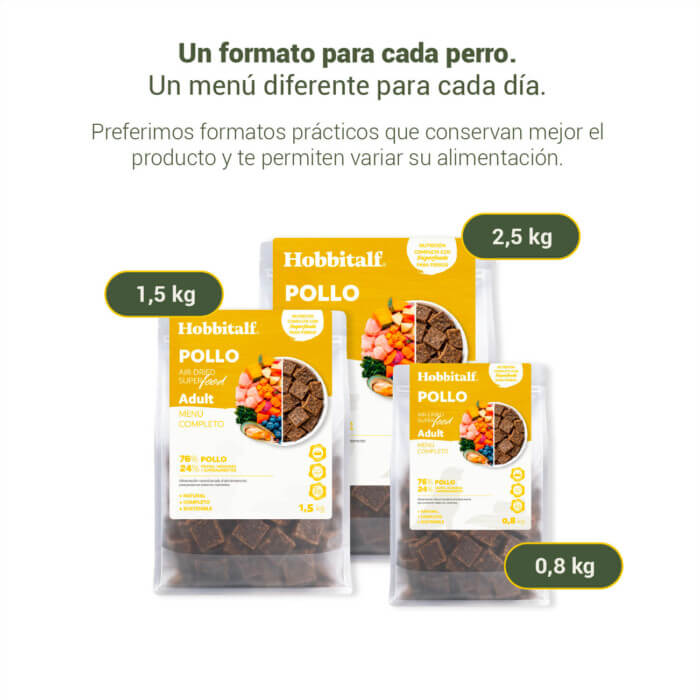 Hobbitalf Air-dried Superfood Adulto Pollo para Perros - Imagen 3
