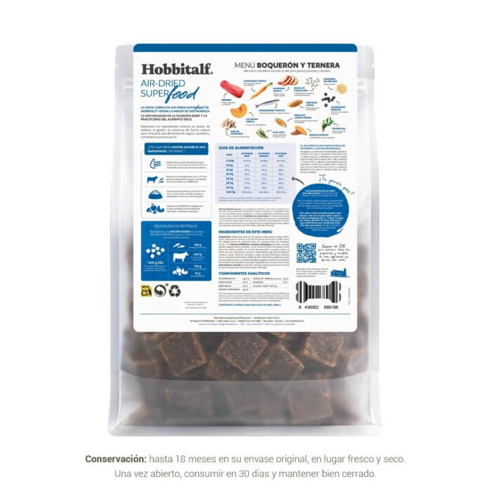 Hobbitalf Air-dried Superfood Adulto Boquerón y Ternera para Perros - Imagen 2