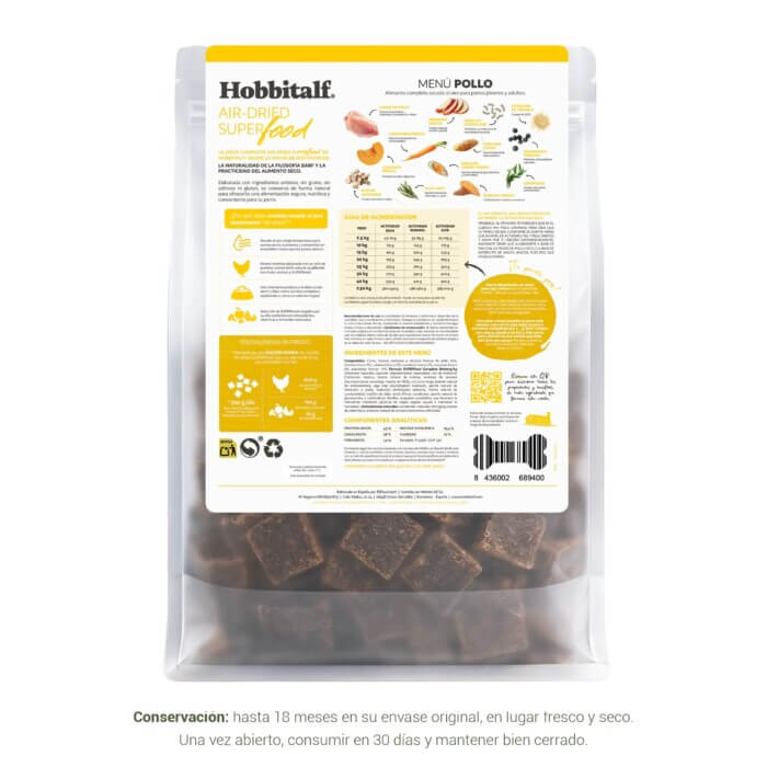Hobbitalf Air-dried Superfood Adulto Pollo para Perros - Imagen 2
