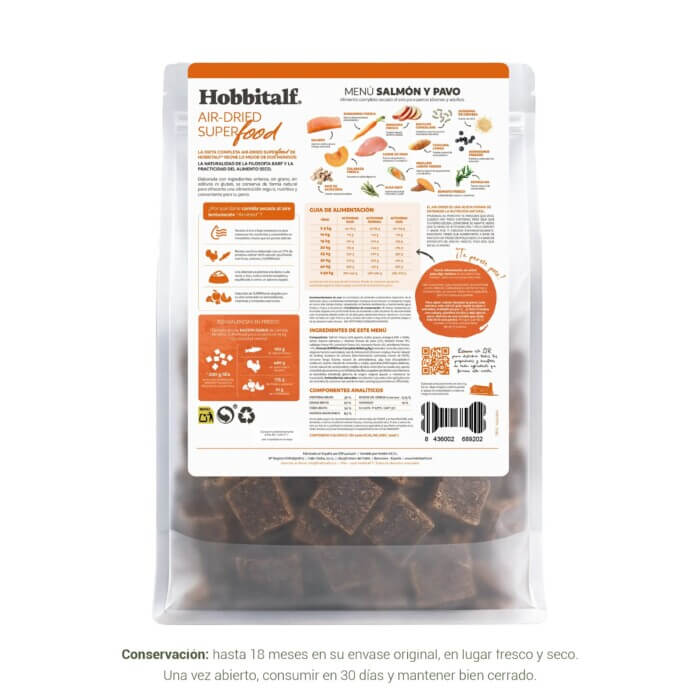 Hobbitalf Air-dried Superfood Adulto Salmón y Pavo para Perros - Imagen 2