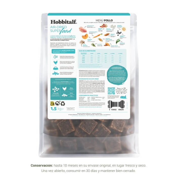 Hobbitalf Air-dried Superfood Puppy Pollo para Perros - Imagen 2
