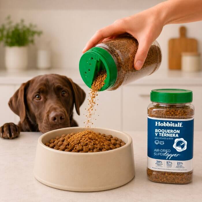 Hobbitalf Air-dried Topper de Boquerón y Ternera para Perros y Gatos - Imagen 7