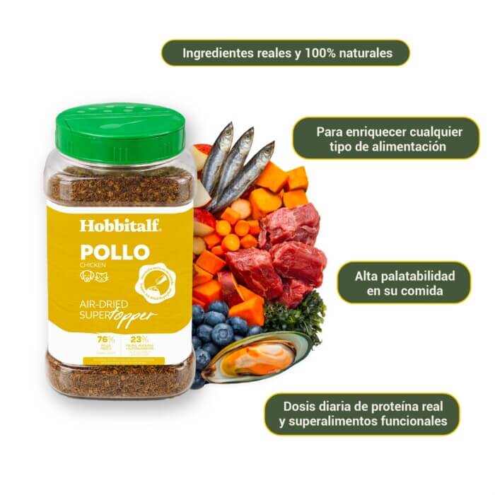 Hobbitalf Air-dried Topper de Pollo para Perros y Gatos - Imagen 5